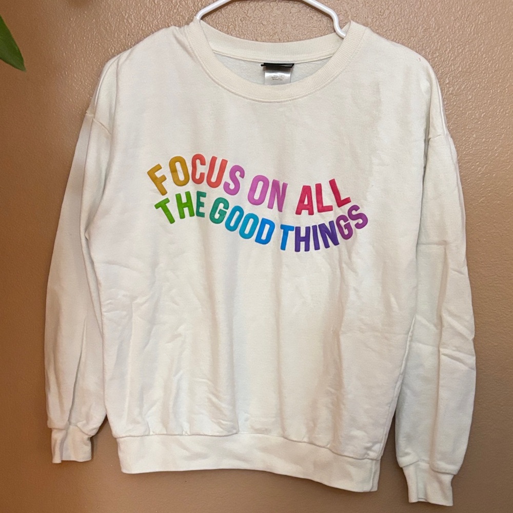 Target “Focus On All The Good Things” Crew Neck Sweater